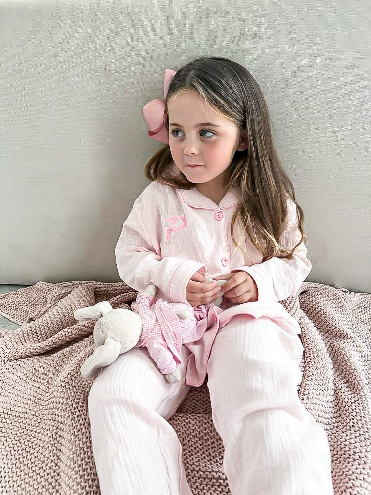 Personalised Pink Long Sleeve Pajamas