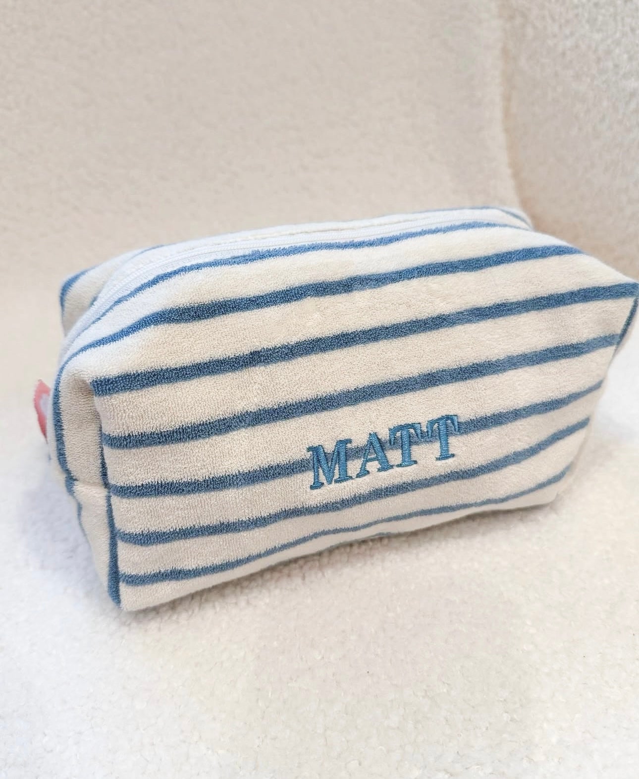 Towelling Pouch - Blue