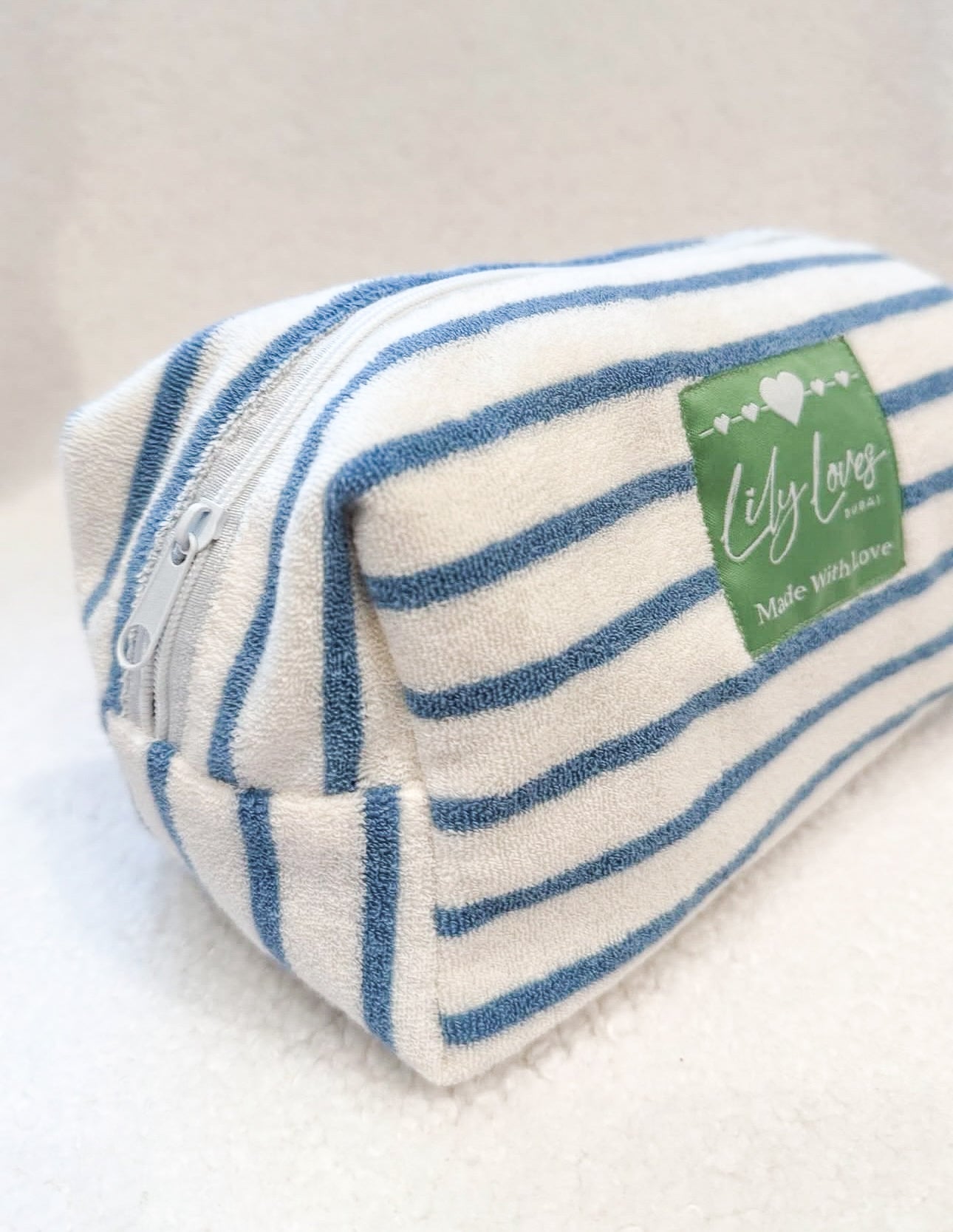 Towelling Pouch - Blue