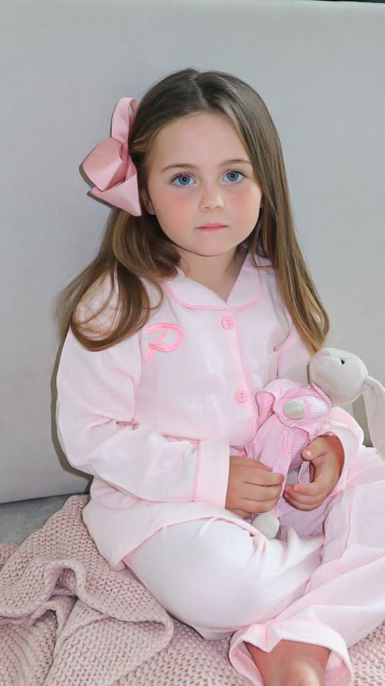 Personalised Pink Long Sleeve Pajamas