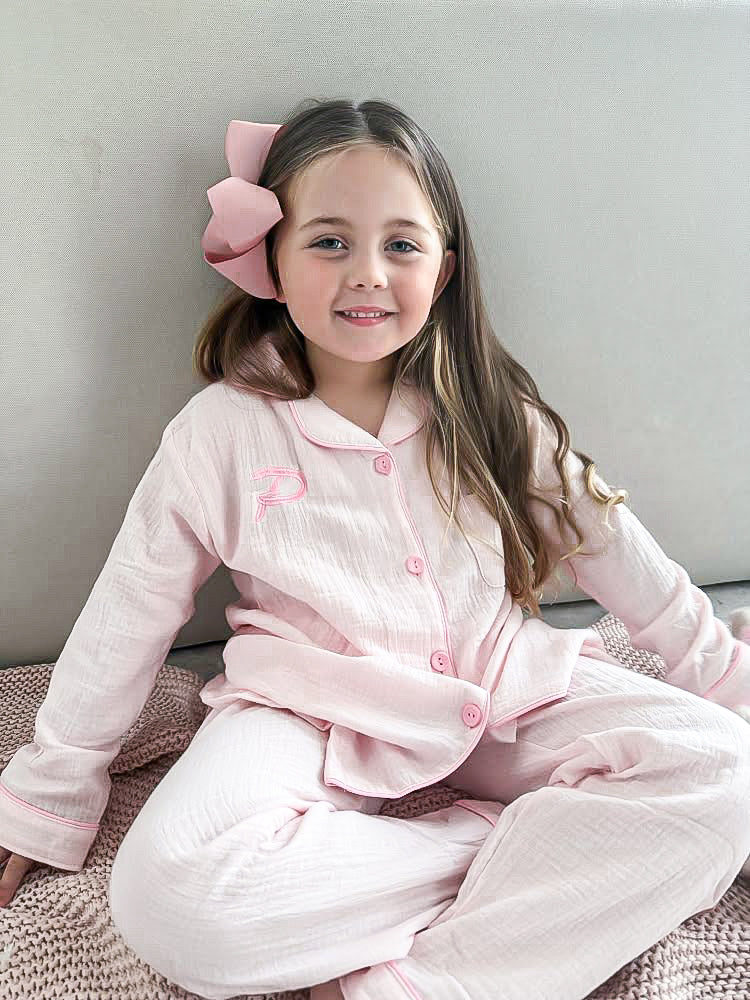 Personalised Pink Long Sleeve Pajamas
