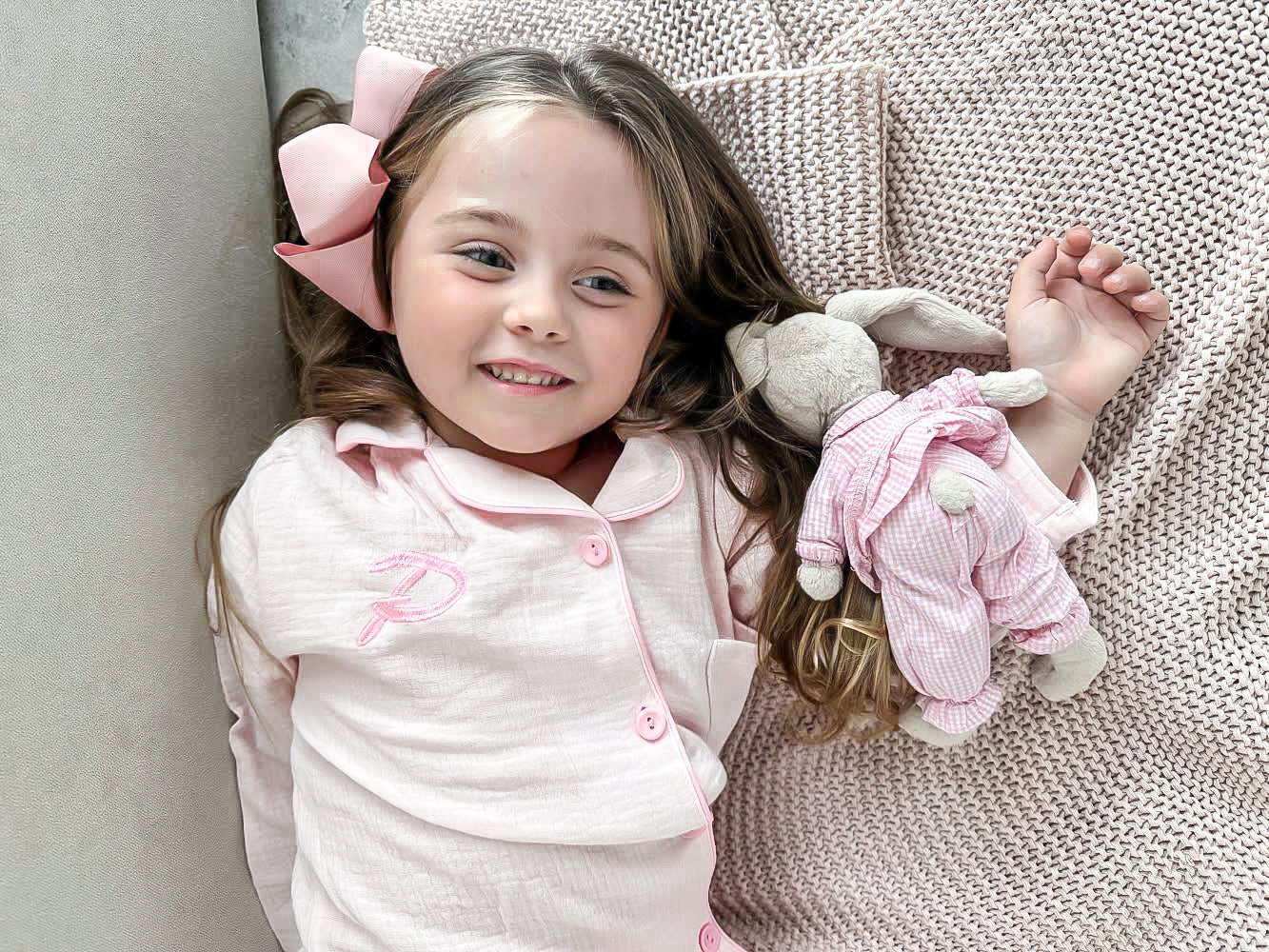 Personalised Pink Long Sleeve Pajamas