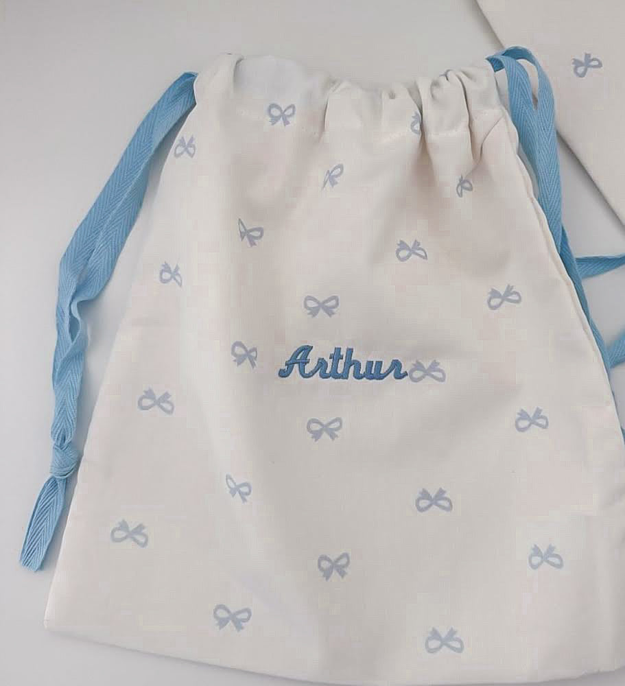 Personalised Baby Bow Wash Bags