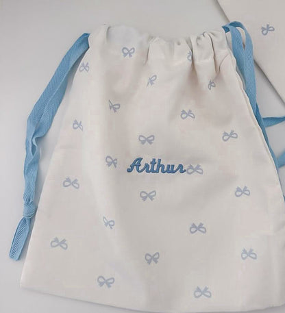 Personalised Baby Bow Wash Bags