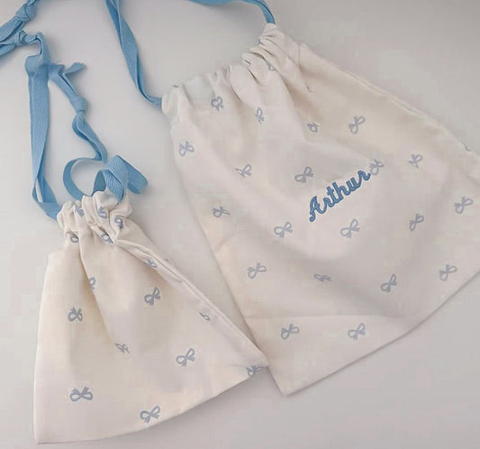 Personalised Baby Bow Wash Bags
