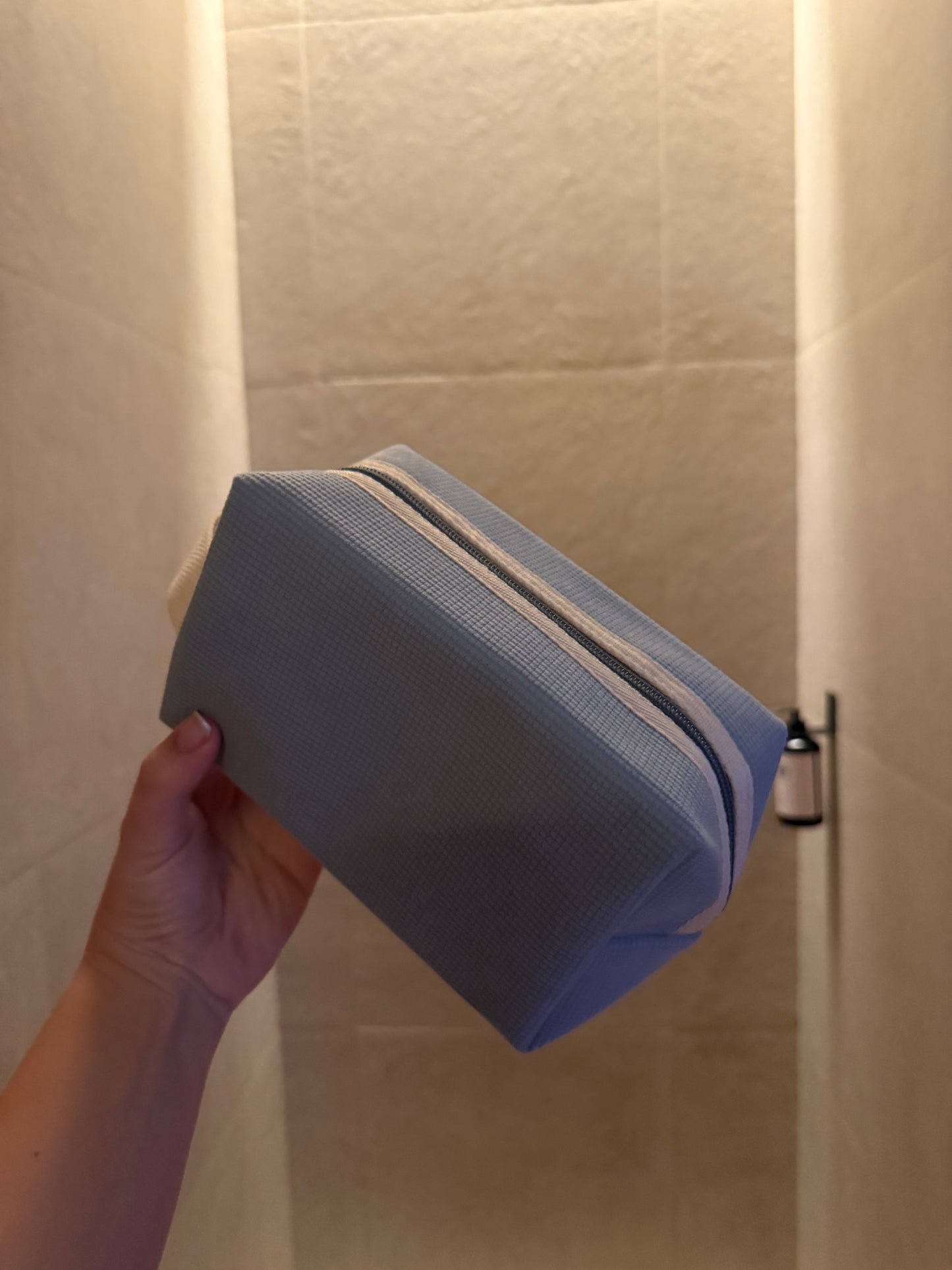 Soft touch corduroy pouch