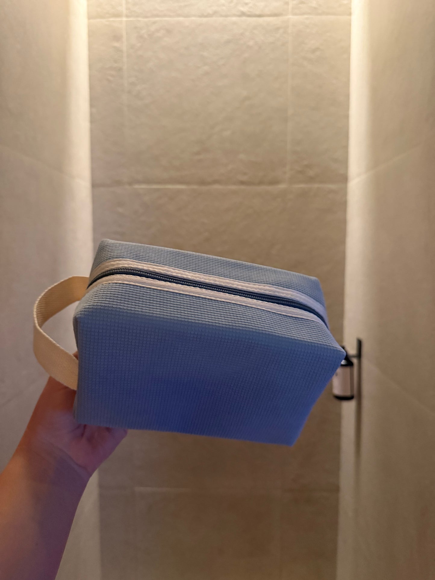 Soft touch corduroy pouch