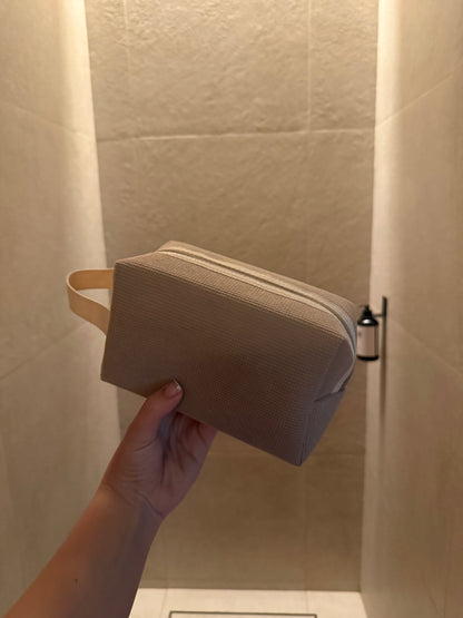 Soft touch corduroy pouch