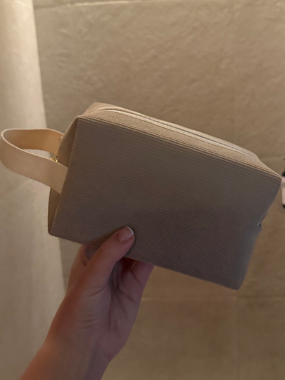 Soft touch corduroy pouch