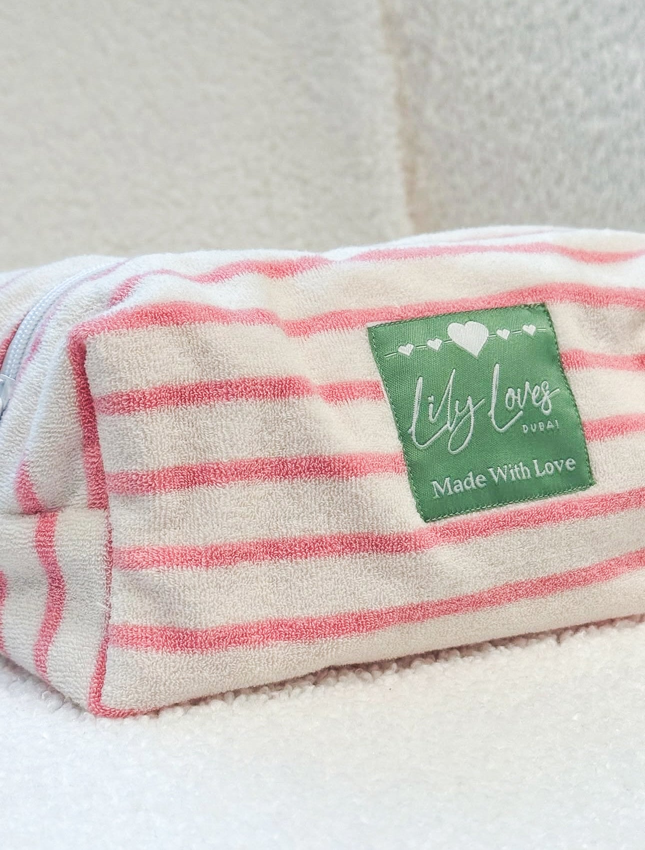 Towelling Pouch - Pink