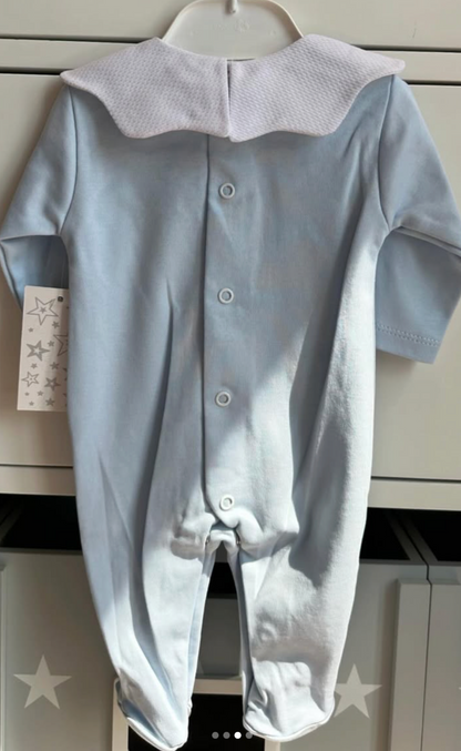 100% Cotton Spanish Baby Grow – Blue