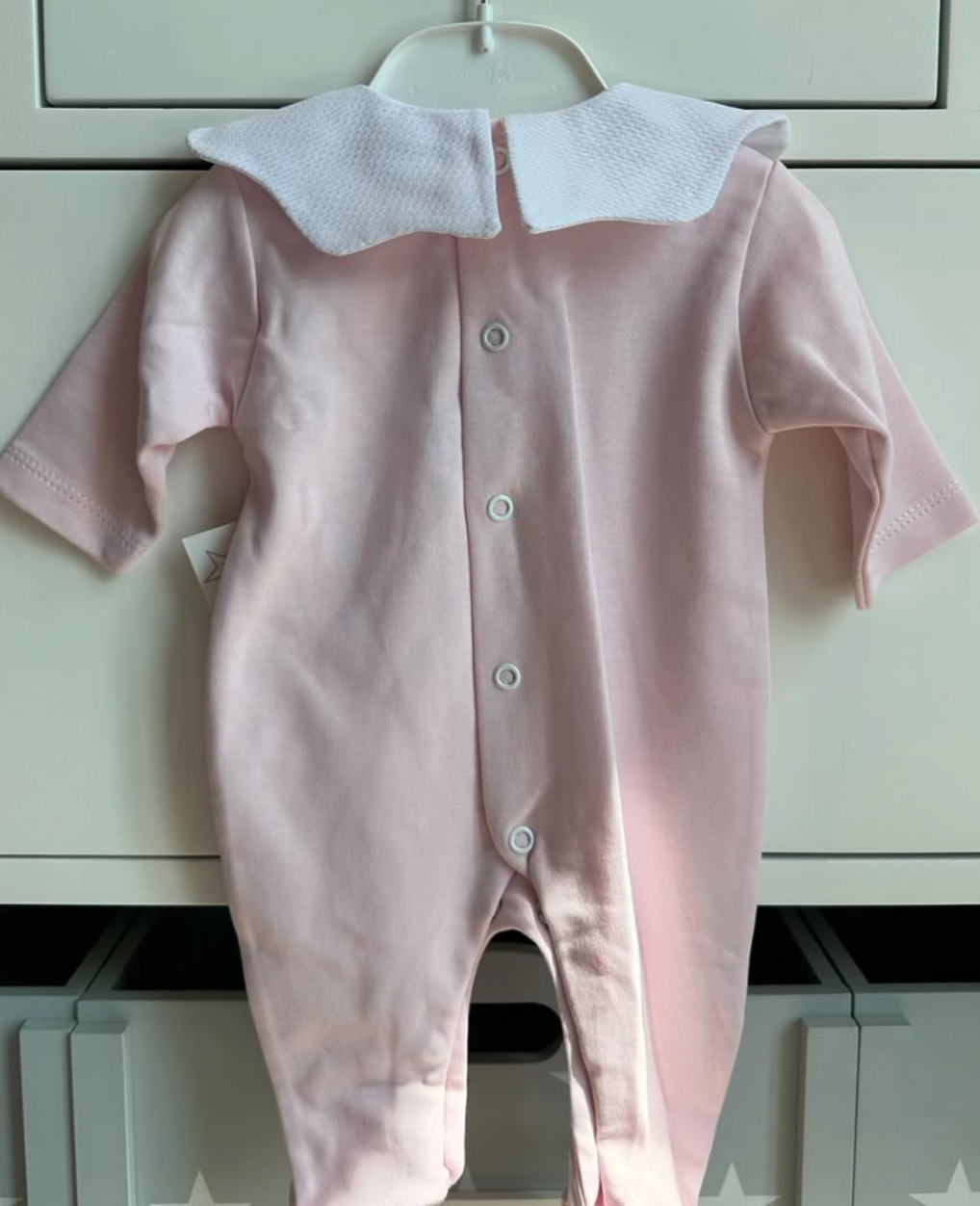 100% Cotton Spanish Baby Grow – Pink